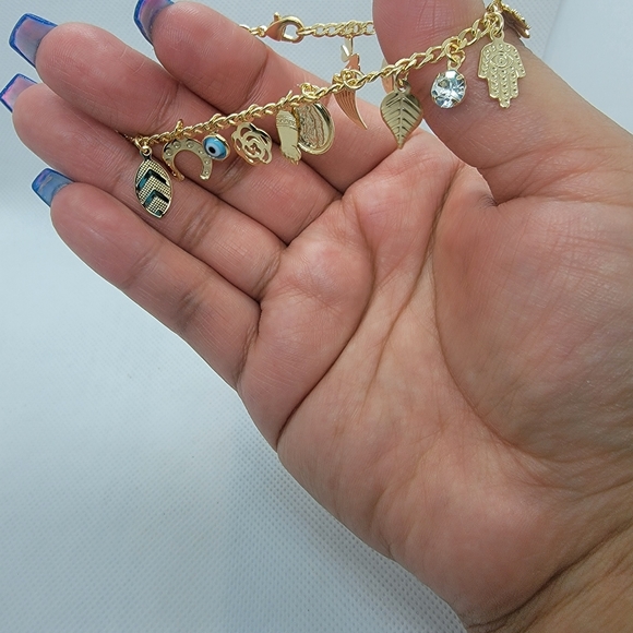 Brand New Brazilian 18k Gold Filled Lucky Charm Bracelet - Picture 2 of 8